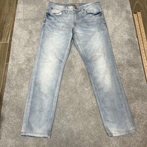 Across The Pond Jeans Mens 32x30 Light Wash Denim Stretch Straight Leg